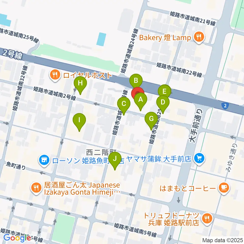 シアーミュージック 姫路校周辺の駐車場・コインパーキング一覧地図