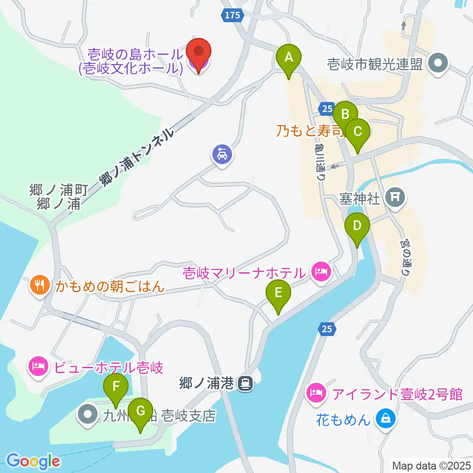 壱岐の島ホール周辺の駐車場・コインパーキング一覧地図