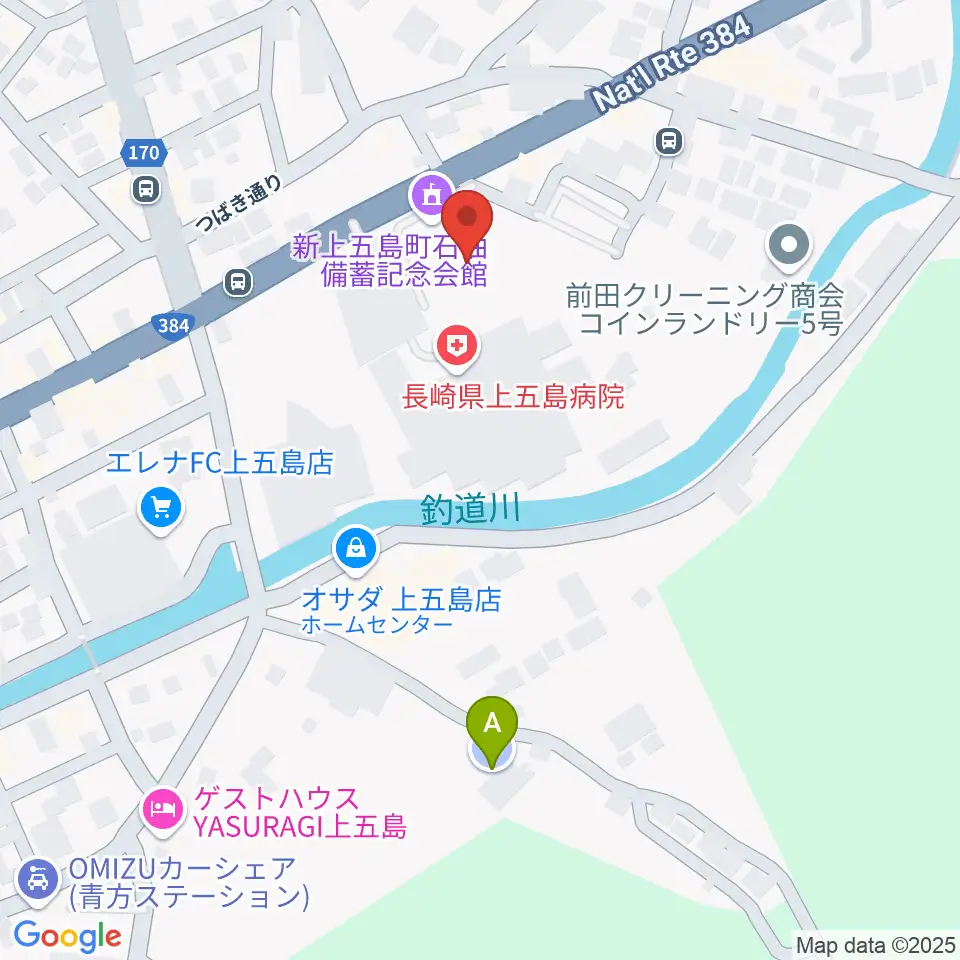 新上五島町石油備蓄記念会館周辺の駐車場・コインパーキング一覧地図