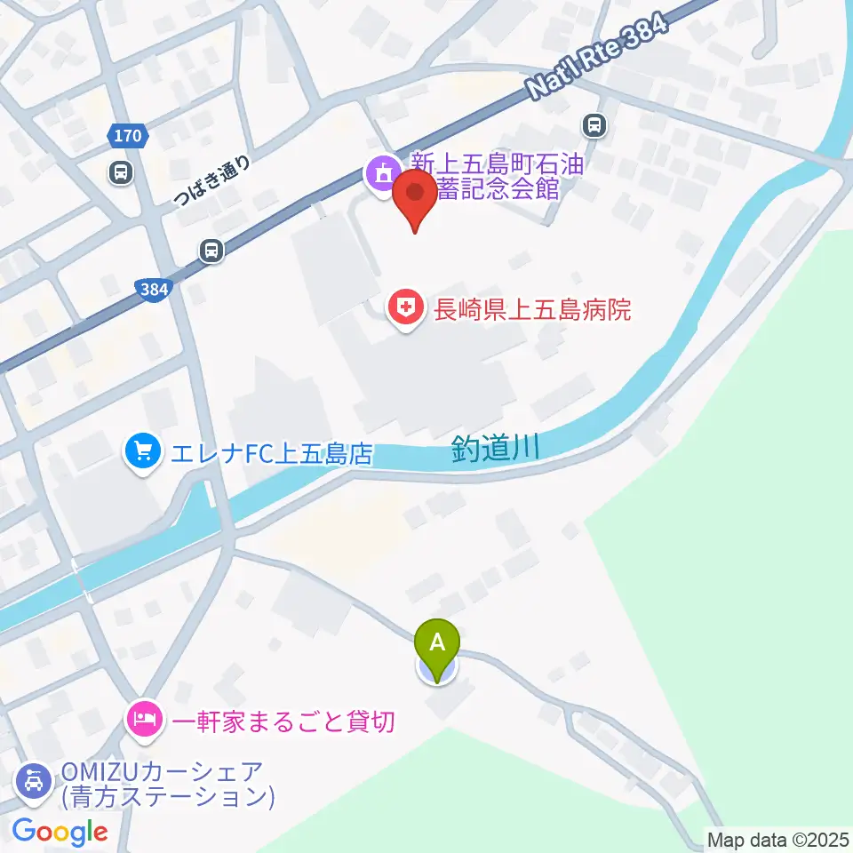 新上五島町石油備蓄記念会館周辺の駐車場・コインパーキング一覧地図