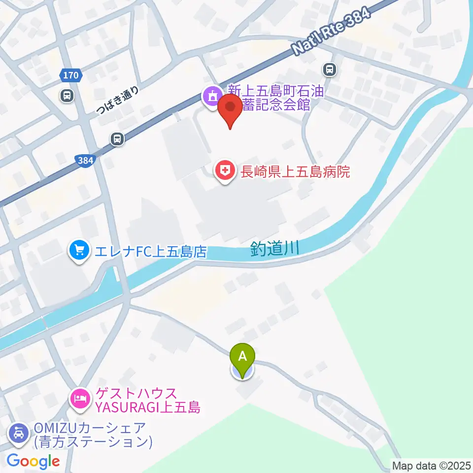 新上五島町石油備蓄記念会館周辺の駐車場・コインパーキング一覧地図
