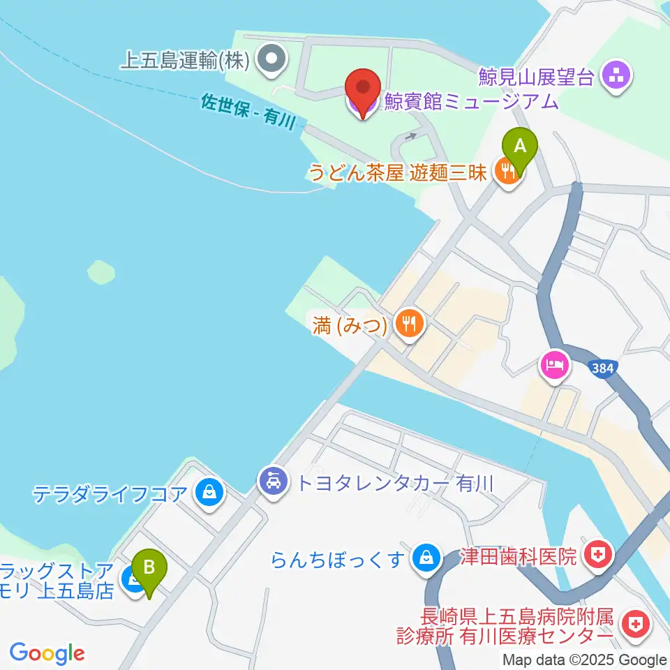 鯨賓館ミュージアム・ホール周辺の駐車場・コインパーキング一覧地図