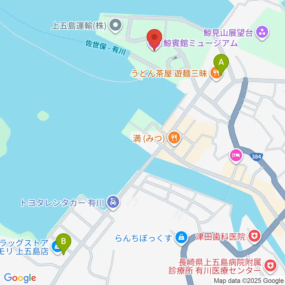 鯨賓館ミュージアム・ホール周辺の駐車場・コインパーキング一覧地図