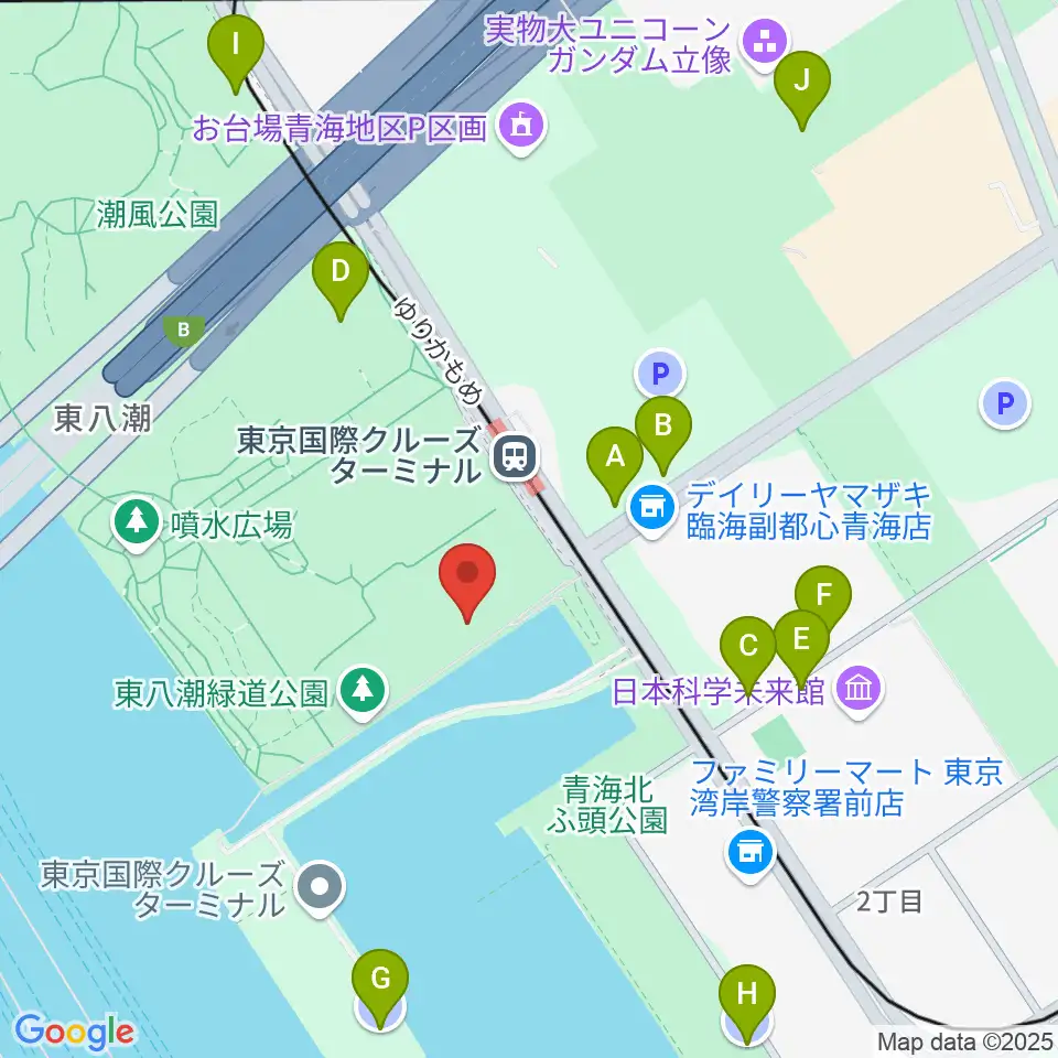 船の科学館周辺の駐車場・コインパーキング一覧地図