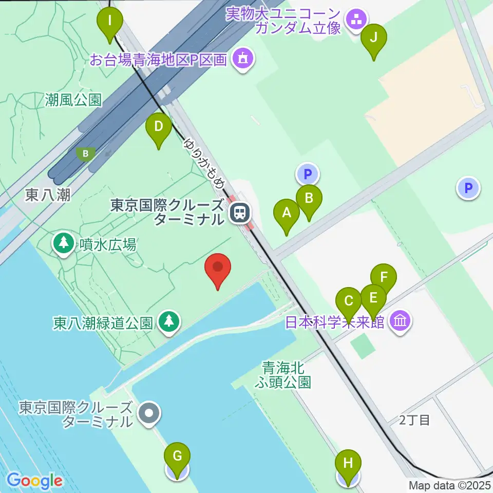 船の科学館周辺の駐車場・コインパーキング一覧地図