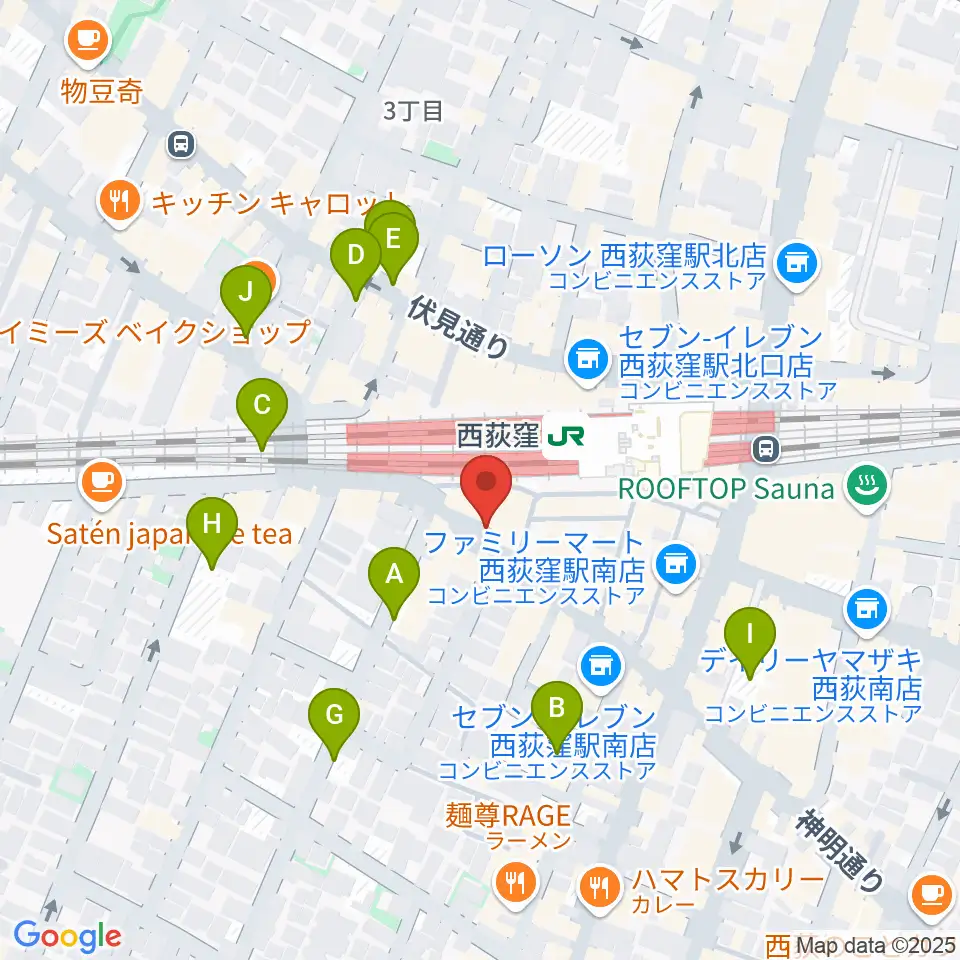西荻窪アートリオン周辺の駐車場・コインパーキング一覧地図