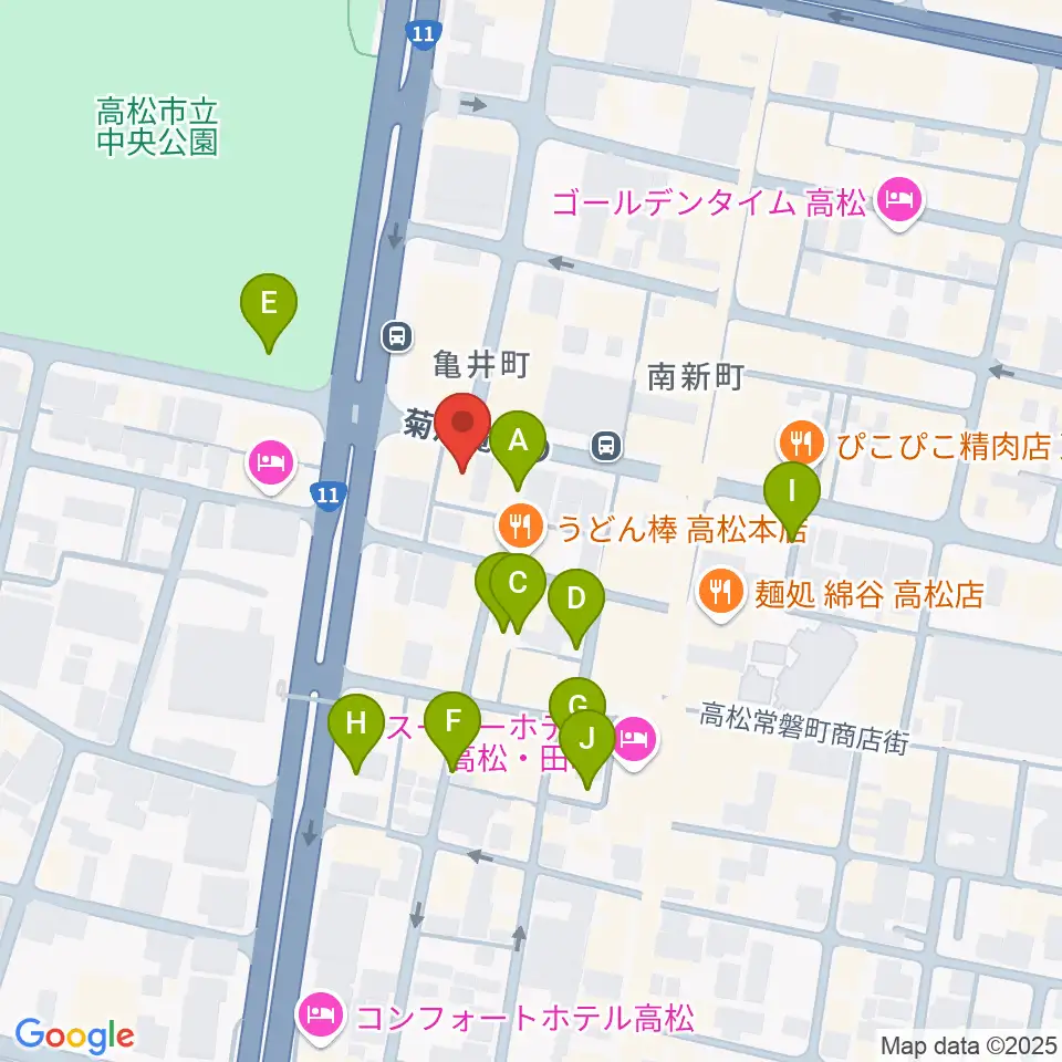 高松TOONICE周辺の駐車場・コインパーキング一覧地図