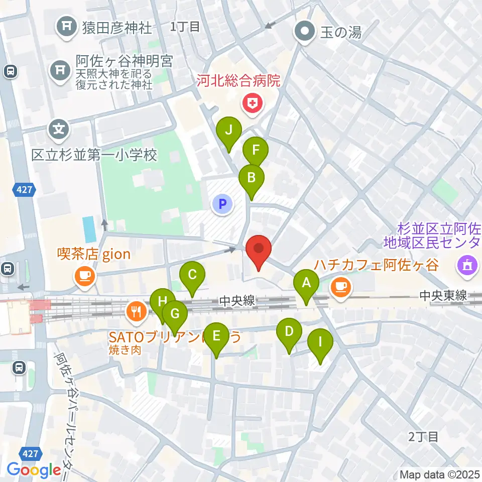 アイネビッテ音楽教室周辺の駐車場・コインパーキング一覧地図