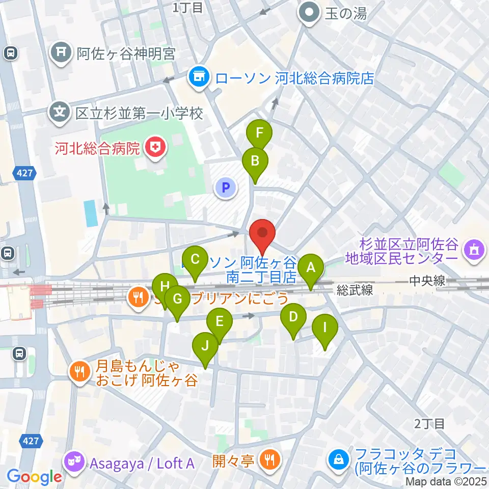 アイネビッテ音楽教室周辺の駐車場・コインパーキング一覧地図