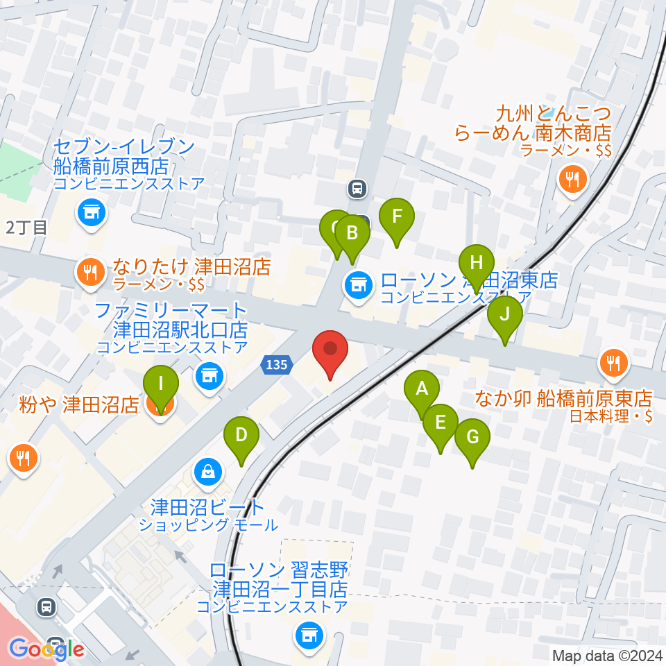 津田沼 Belle Amie周辺の駐車場・コインパーキング一覧地図