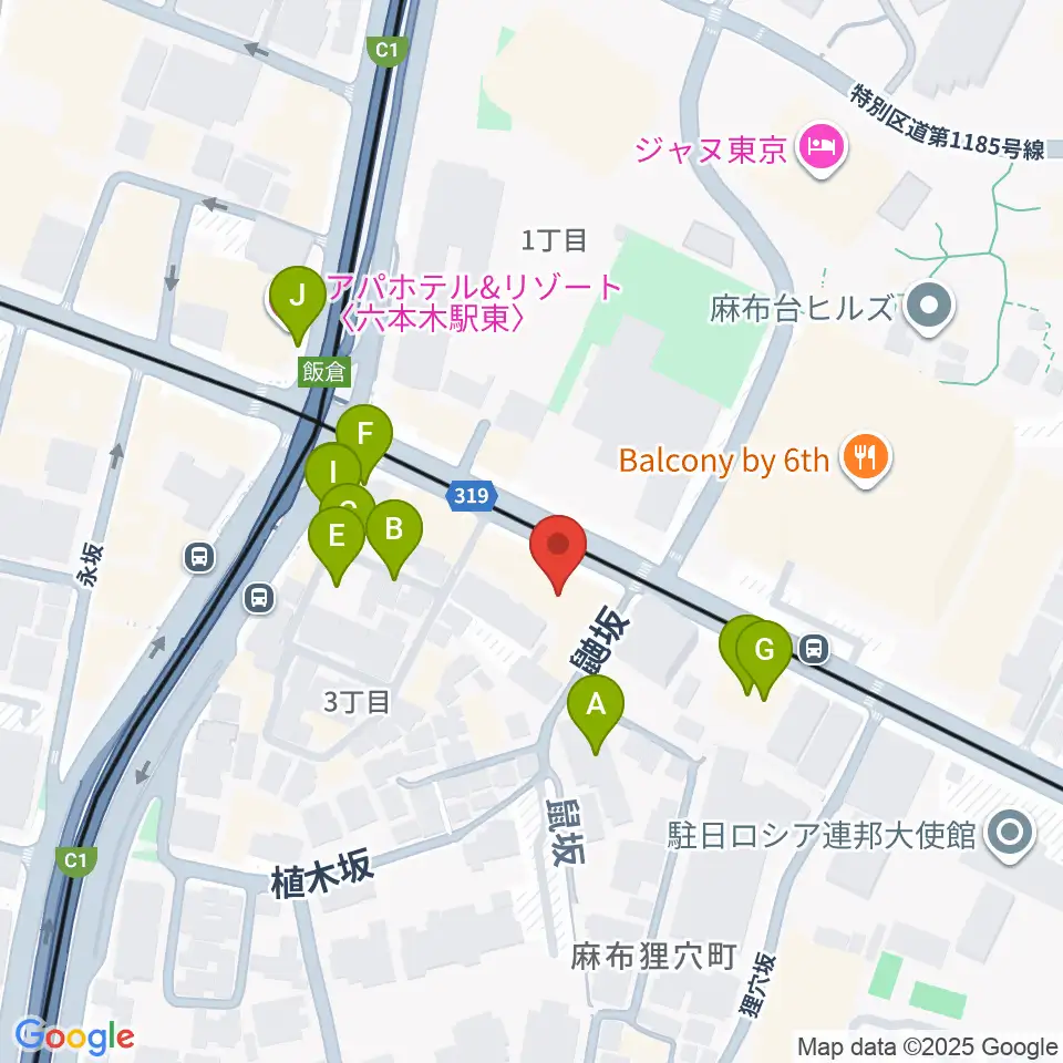 六本木ブルーシャトウ山瀬周辺の駐車場・コインパーキング一覧地図