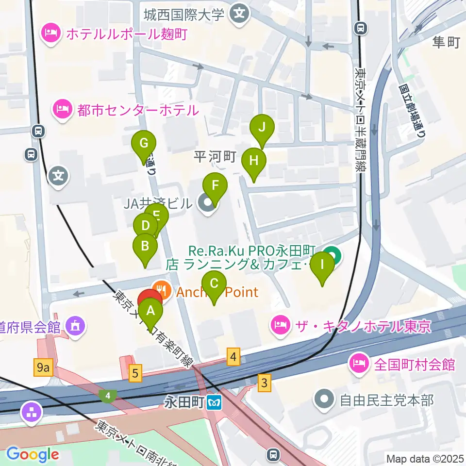 海運クラブ周辺の駐車場・コインパーキング一覧地図