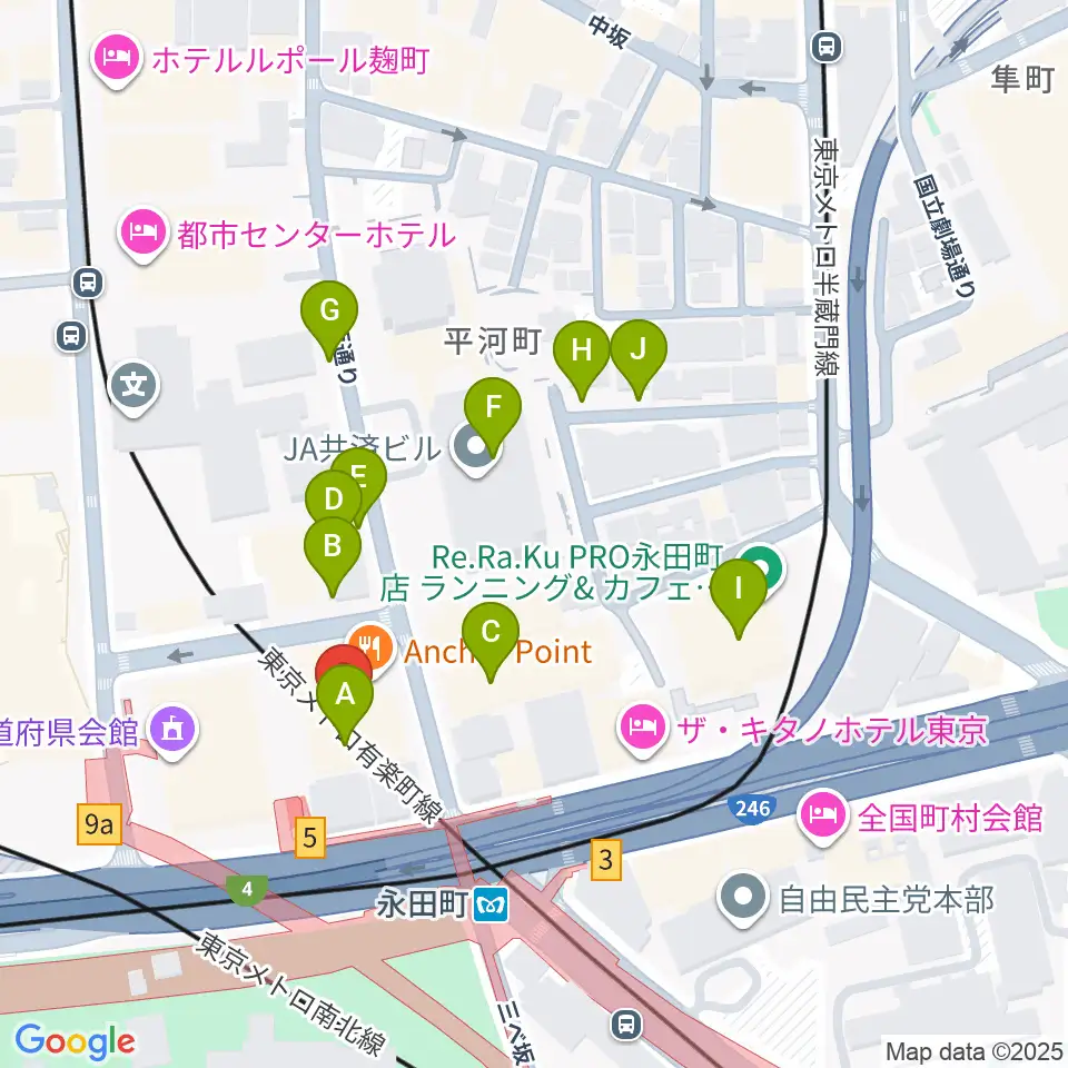 海運クラブ周辺の駐車場・コインパーキング一覧地図