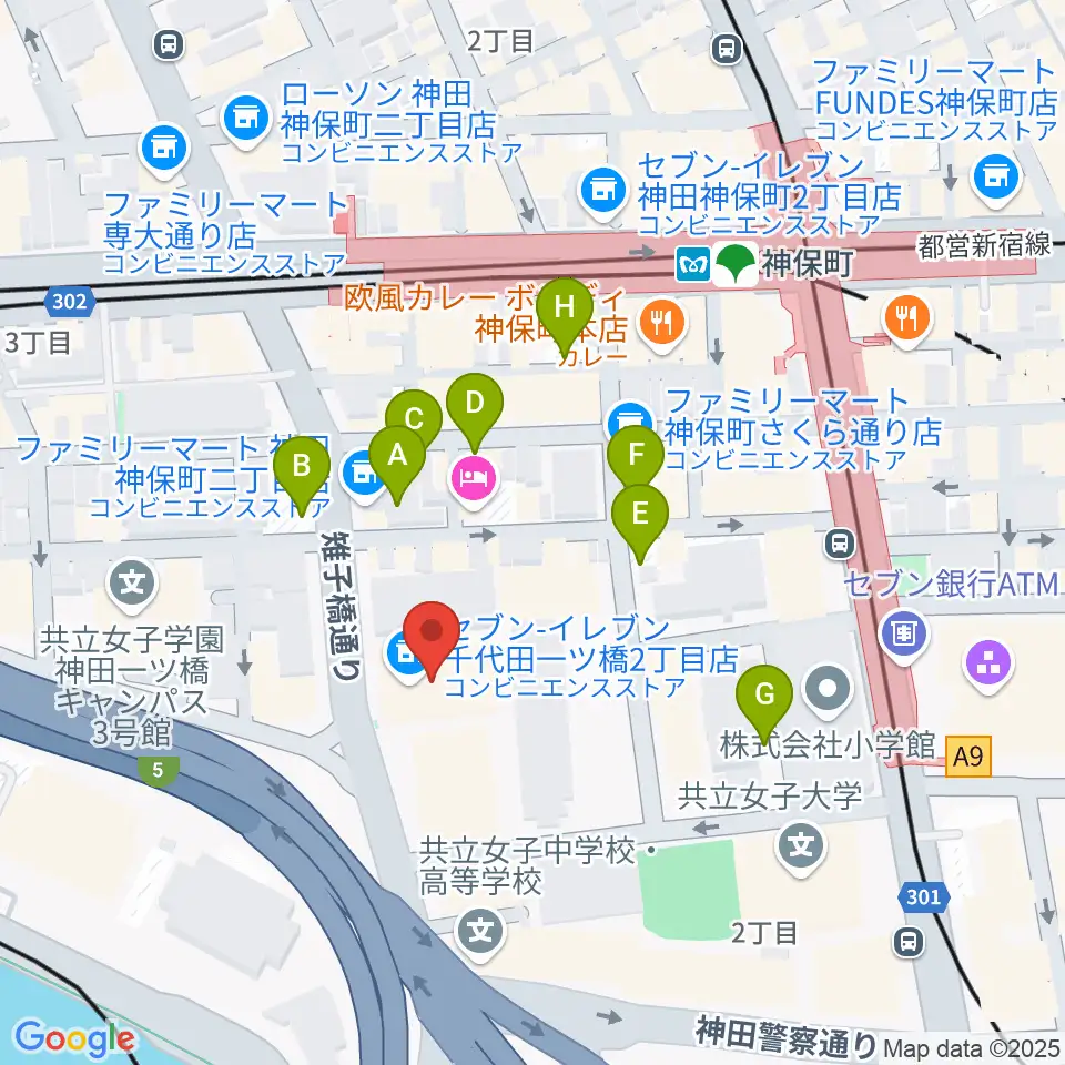 日本教育会館 一ツ橋ホール周辺の駐車場・コインパーキング一覧地図