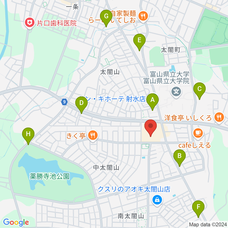 開進堂楽器 MPC太閤山周辺の駐車場・コインパーキング一覧地図