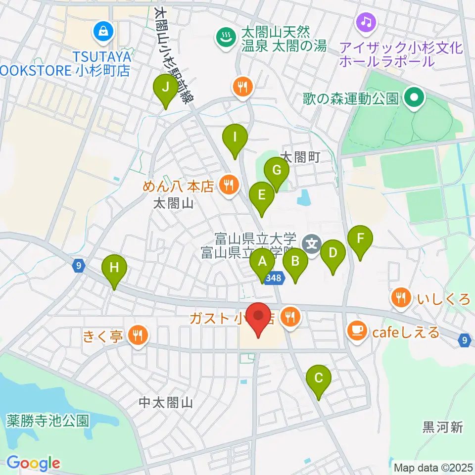 開進堂楽器 MPC太閤山周辺の駐車場・コインパーキング一覧地図