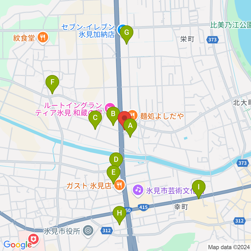 開進堂楽器 MPC氷見周辺の駐車場・コインパーキング一覧地図