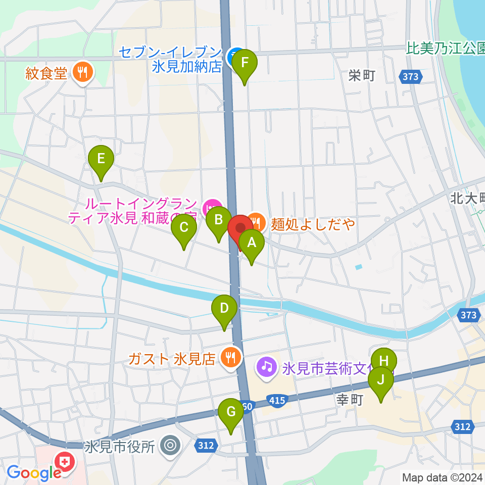 開進堂楽器 MPC氷見周辺の駐車場・コインパーキング一覧地図