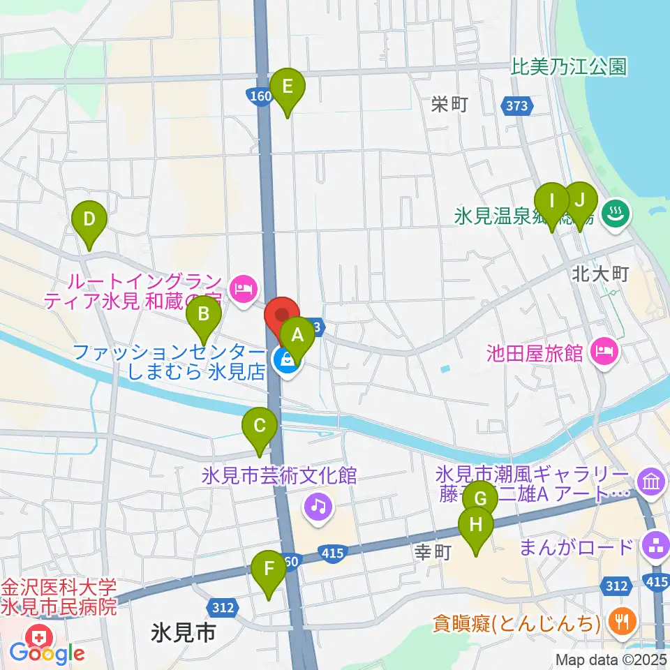 開進堂楽器 MPC氷見周辺の駐車場・コインパーキング一覧地図
