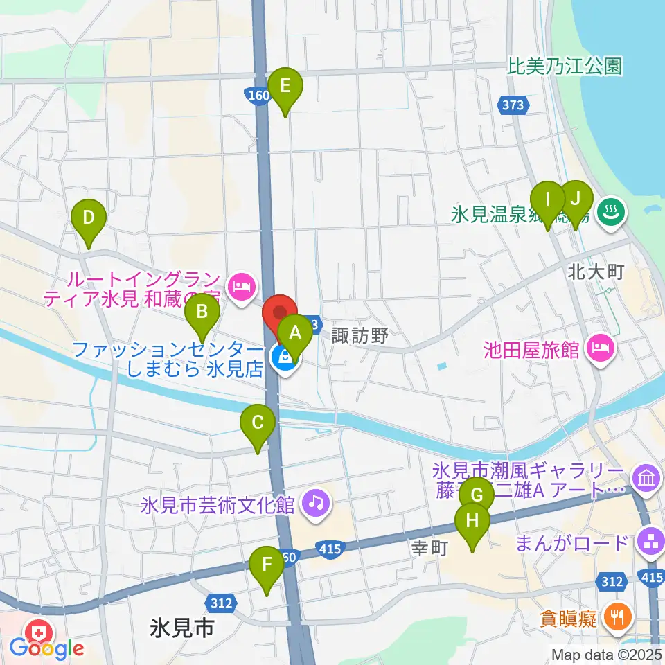 開進堂楽器 MPC氷見周辺の駐車場・コインパーキング一覧地図