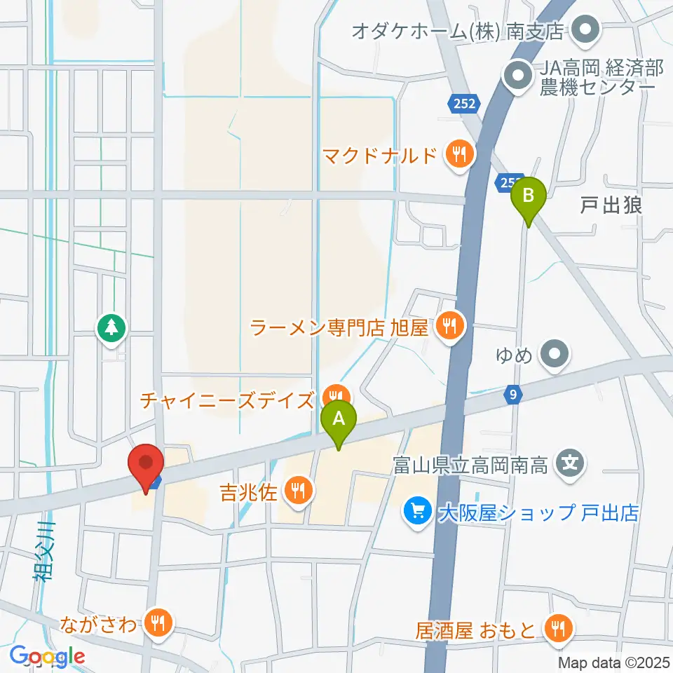 開進堂楽器 MPC戸出周辺の駐車場・コインパーキング一覧地図