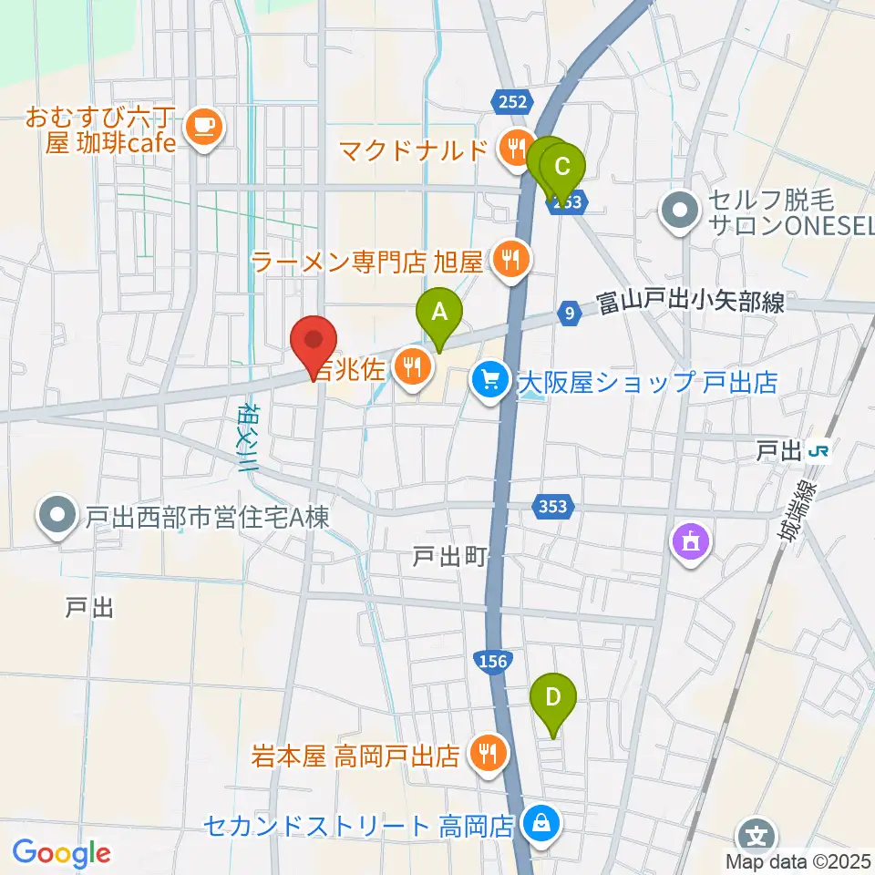 開進堂楽器 MPC戸出周辺の駐車場・コインパーキング一覧地図