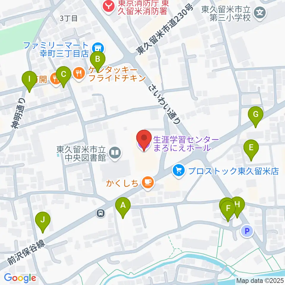 まろにえホール周辺の駐車場・コインパーキング一覧地図