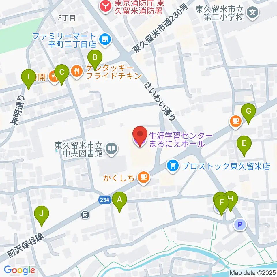 まろにえホール周辺の駐車場・コインパーキング一覧地図