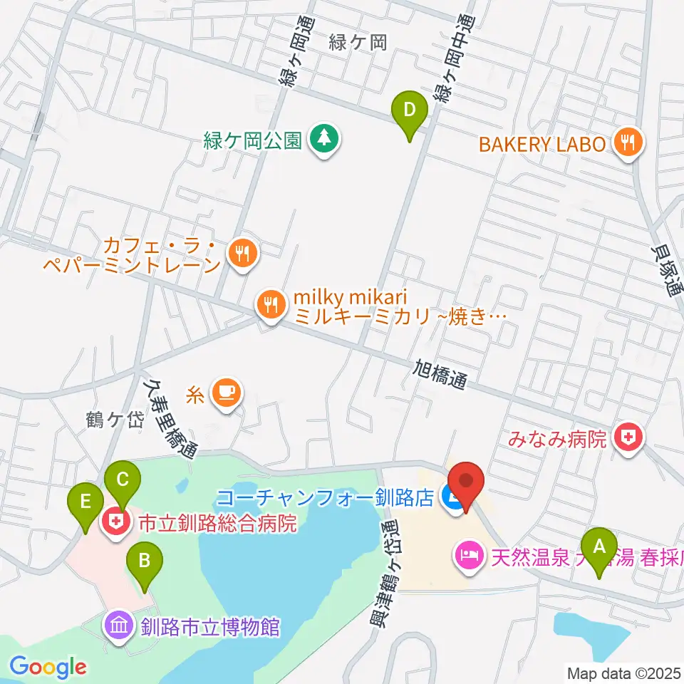 FMくしろ周辺の駐車場・コインパーキング一覧地図