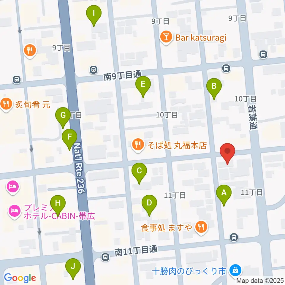 おびひろ市民ラジオ FM WING周辺の駐車場・コインパーキング一覧地図