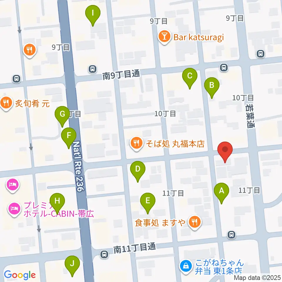 おびひろ市民ラジオ FM WING周辺の駐車場・コインパーキング一覧地図