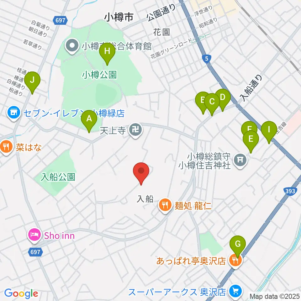 FMおたる周辺の駐車場・コインパーキング一覧地図