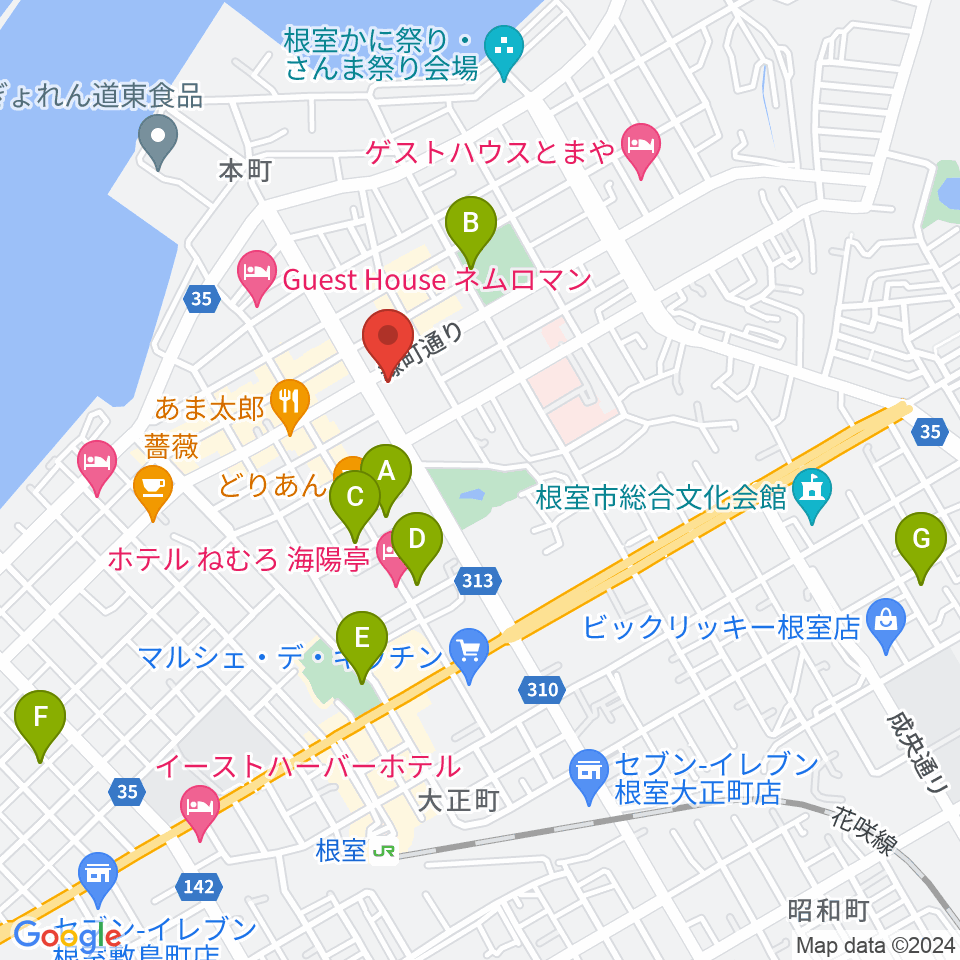 FMねむろ周辺の駐車場・コインパーキング一覧地図