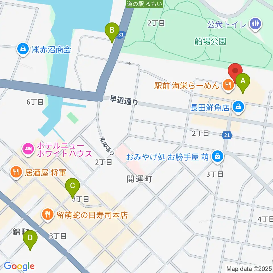 エフエムもえる周辺の駐車場・コインパーキング一覧地図
