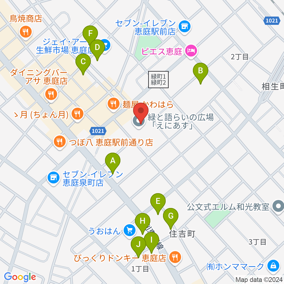 e-niwa（いーにわ）周辺の駐車場・コインパーキング一覧地図