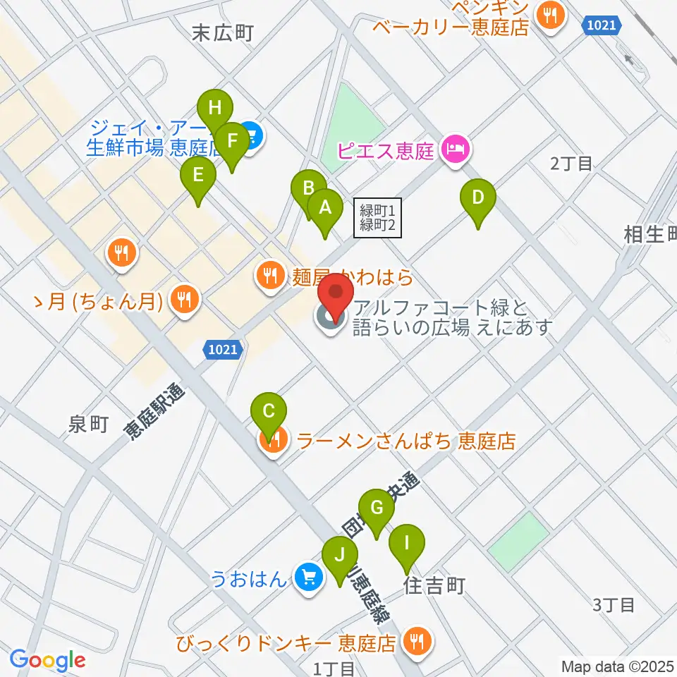 e-niwa（いーにわ）周辺の駐車場・コインパーキング一覧地図