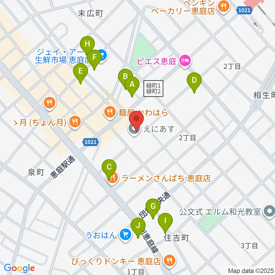 e-niwa（いーにわ）周辺の駐車場・コインパーキング一覧地図