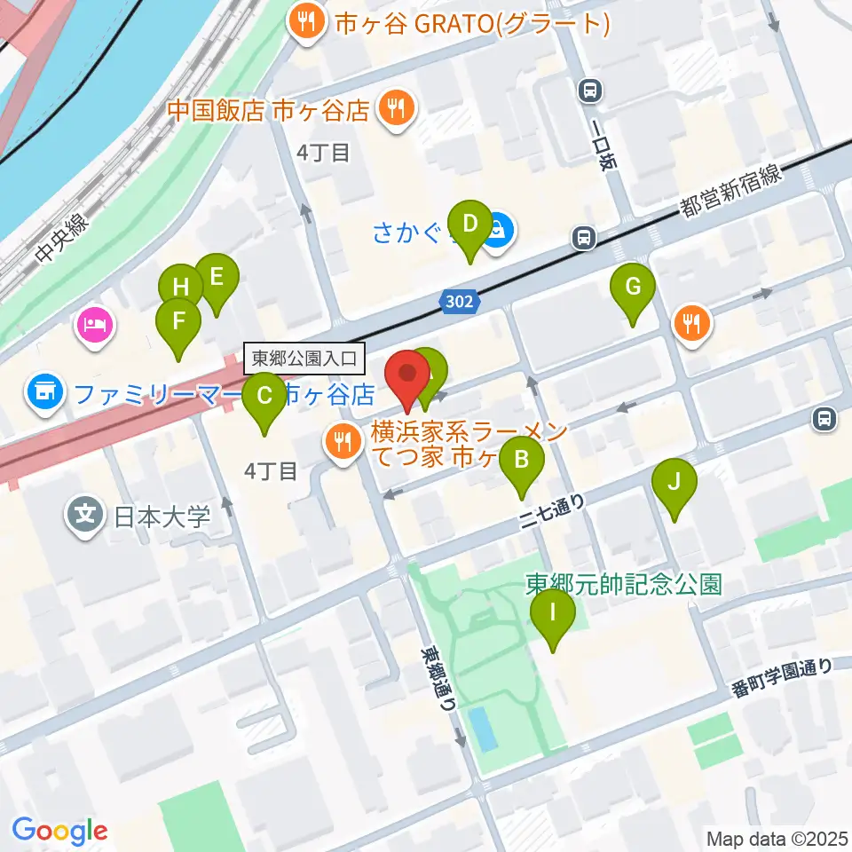 弦楽器Tonica周辺の駐車場・コインパーキング一覧地図