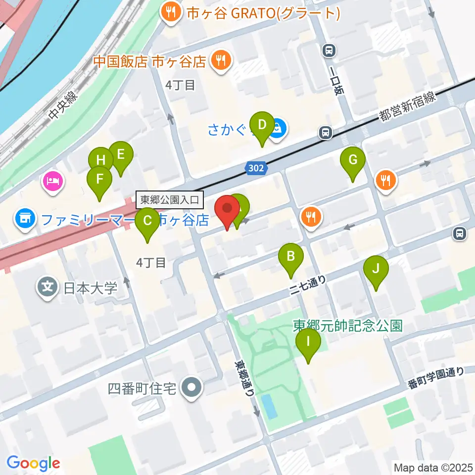 弦楽器Tonica周辺の駐車場・コインパーキング一覧地図