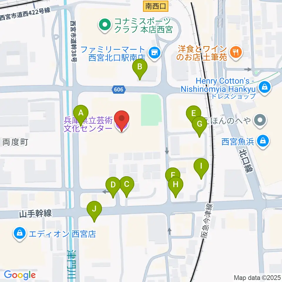 兵庫県立芸術文化センター KOBELCO大ホール周辺の駐車場・コインパーキング一覧地図