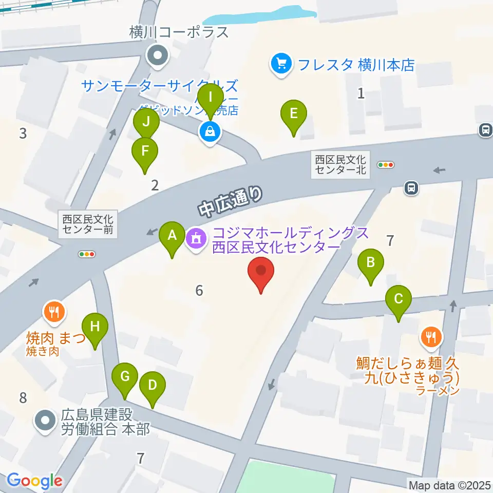 コジマホールディングス西区民文化センター周辺の駐車場・コインパーキング一覧地図
