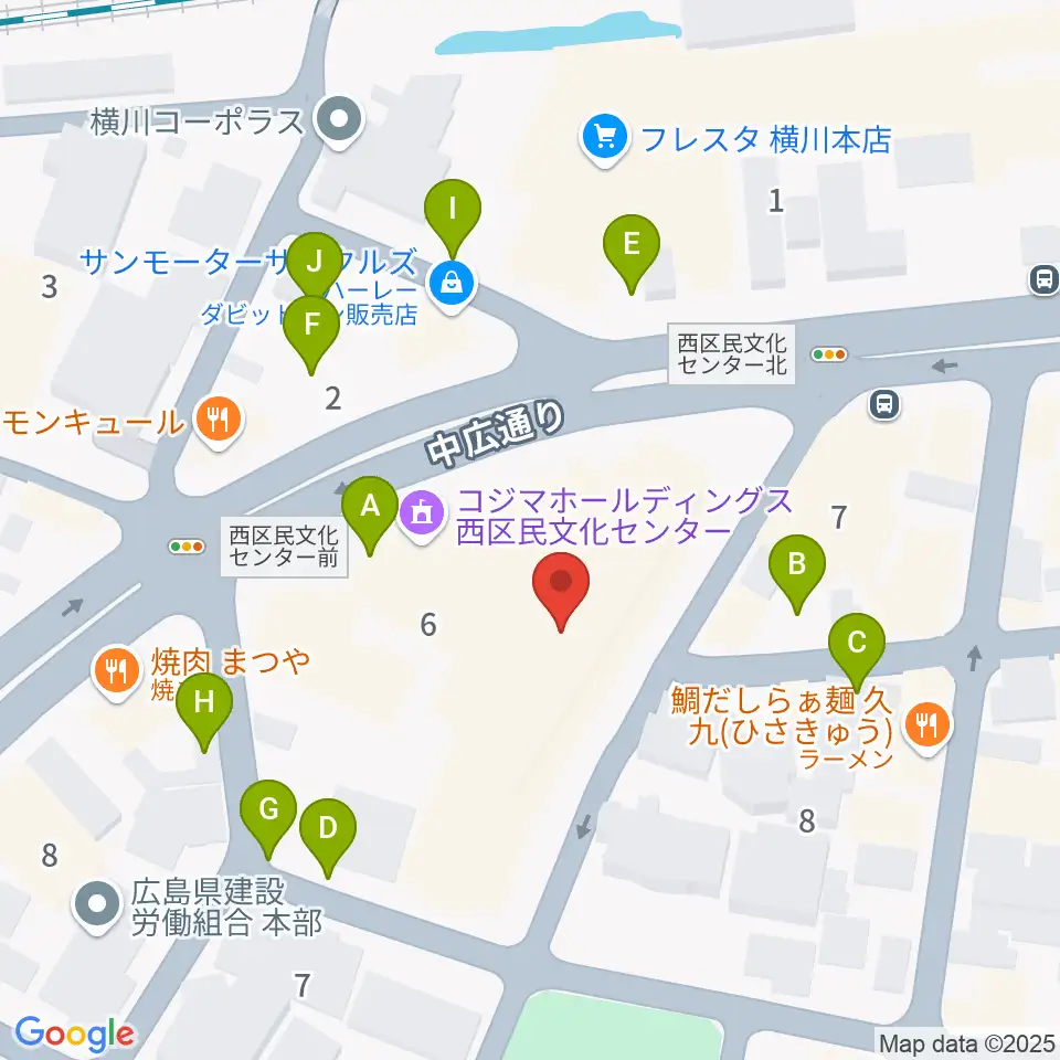 コジマホールディングス西区民文化センター周辺の駐車場・コインパーキング一覧地図