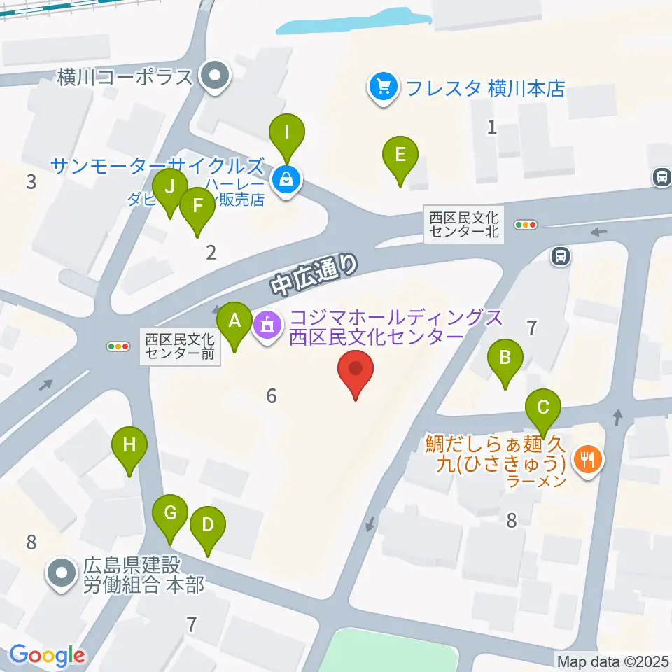 コジマホールディングス西区民文化センター周辺の駐車場・コインパーキング一覧地図