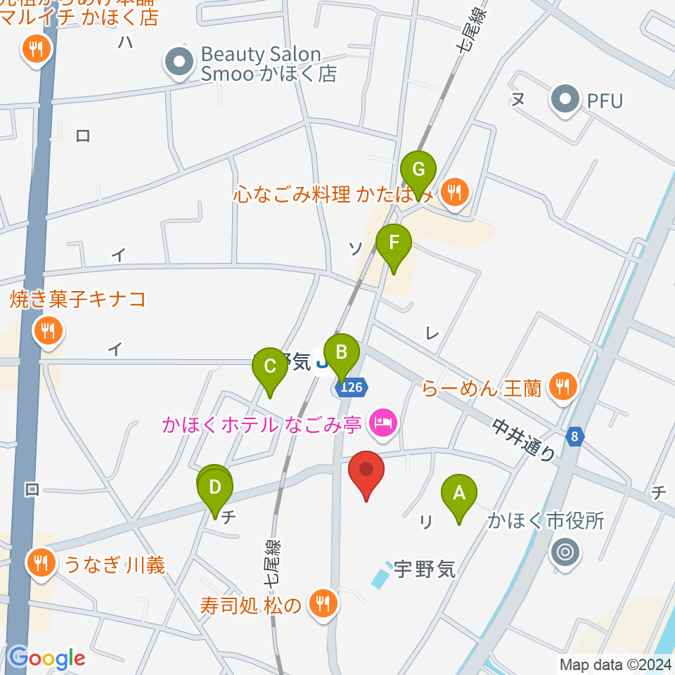 開進堂楽器 MPC宇ノ気周辺の駐車場・コインパーキング一覧地図