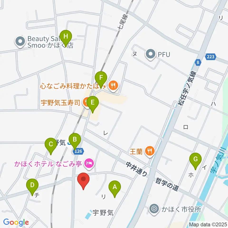開進堂楽器 MPC宇ノ気周辺の駐車場・コインパーキング一覧地図