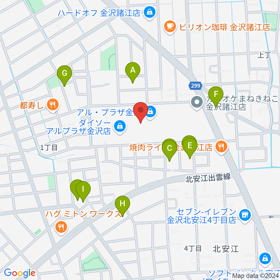 開進堂楽器 MPC諸江周辺の駐車場・コインパーキング一覧地図