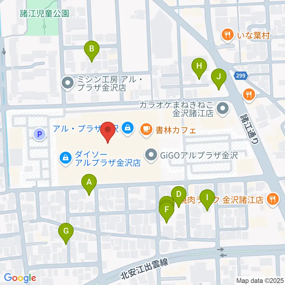 開進堂楽器 MPC諸江周辺の駐車場・コインパーキング一覧地図
