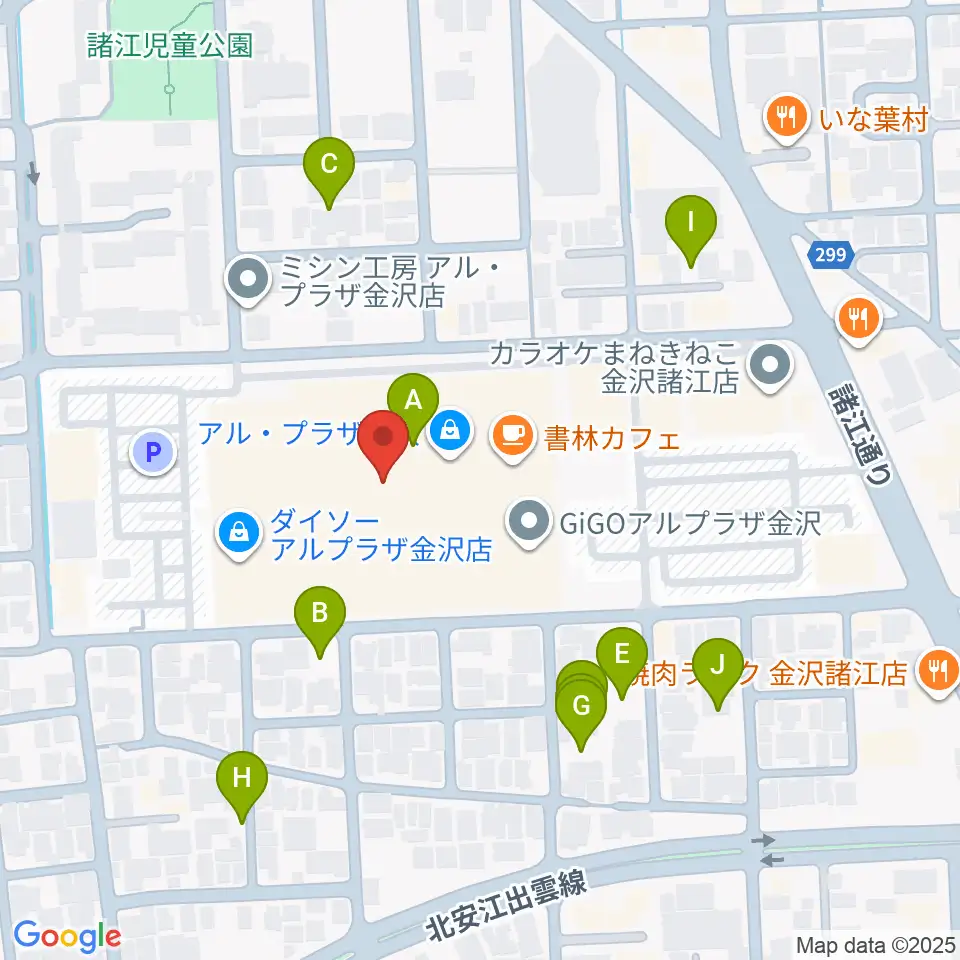 開進堂楽器 MPC諸江周辺の駐車場・コインパーキング一覧地図