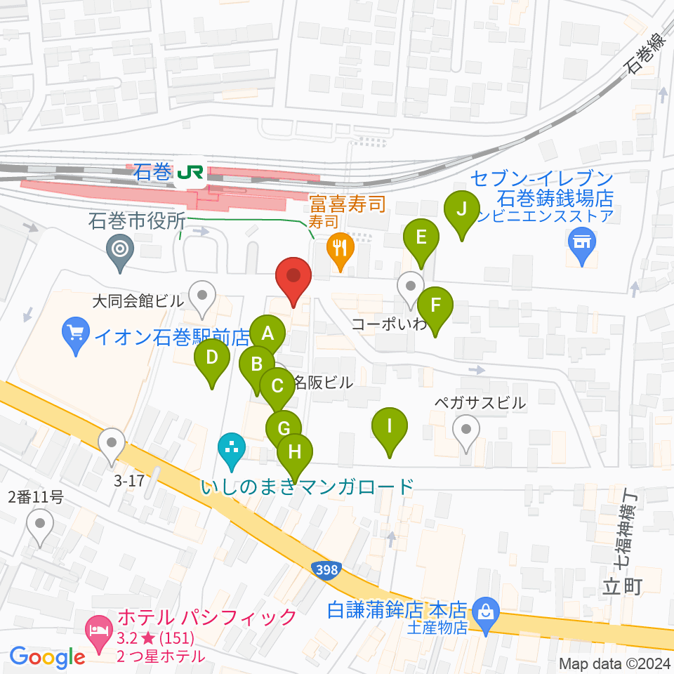 ラジオ石巻周辺の駐車場・コインパーキング一覧地図