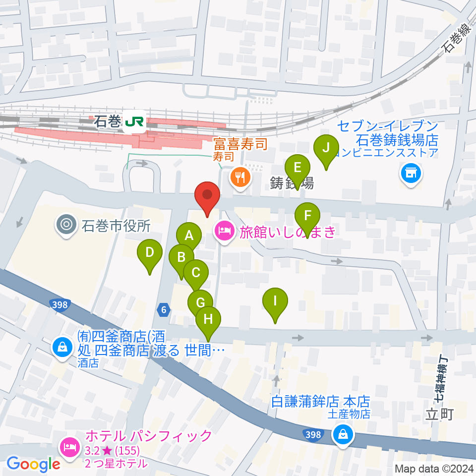 ラジオ石巻周辺の駐車場・コインパーキング一覧地図